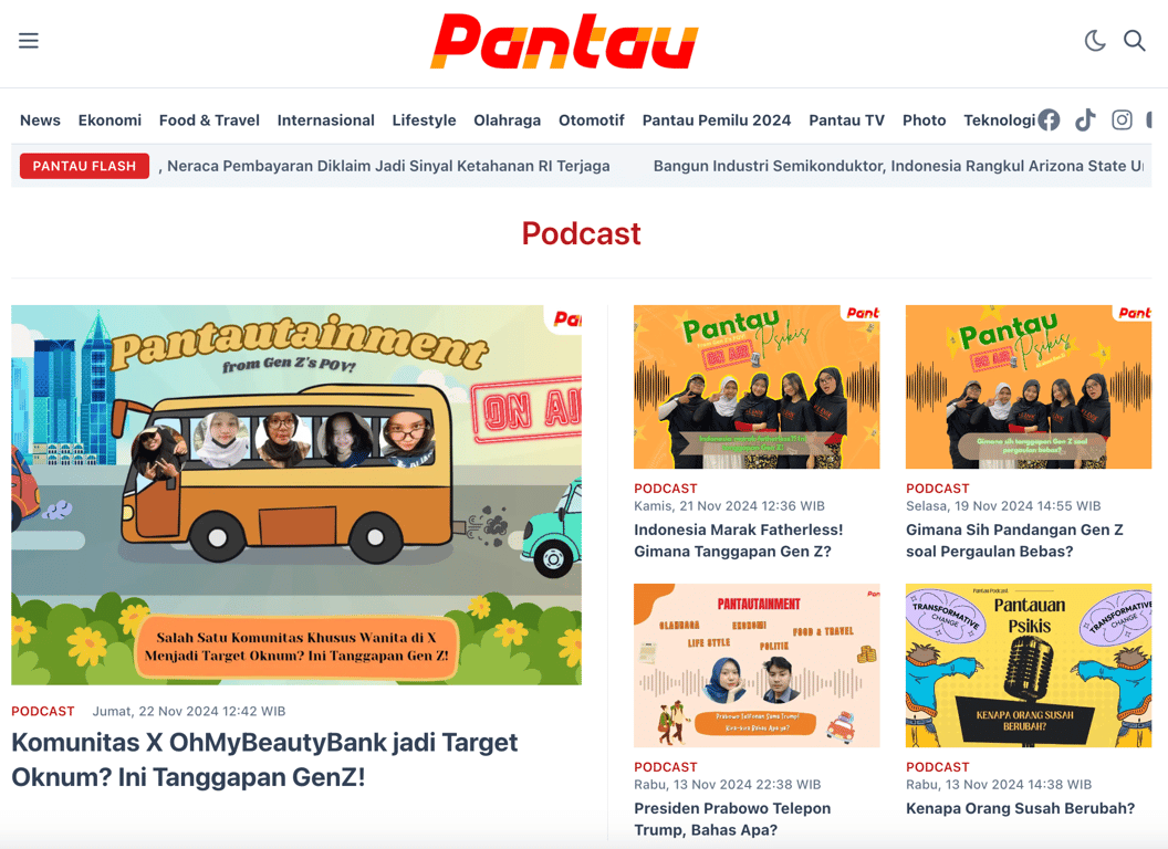 Pantau.com Luncurkan Pantau Podcast: Akses Berita Lebih Mudah dan Interaktif